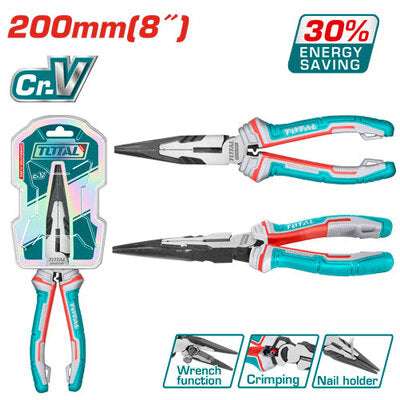 ALICATE DE PUNTA LARGA DE ALTO APALANCAMIENTO 200MM - CRV - TOTAL