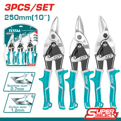 TIJERAS DE AVIACIÓN 250MM (3 PZS) - TOTAL