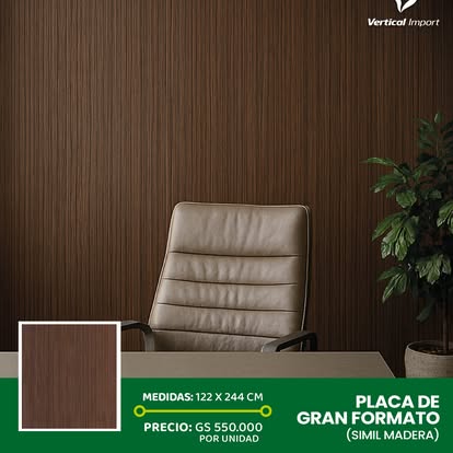 PANELES WPC SIMIL MADERA 2.8 X 1.22 M