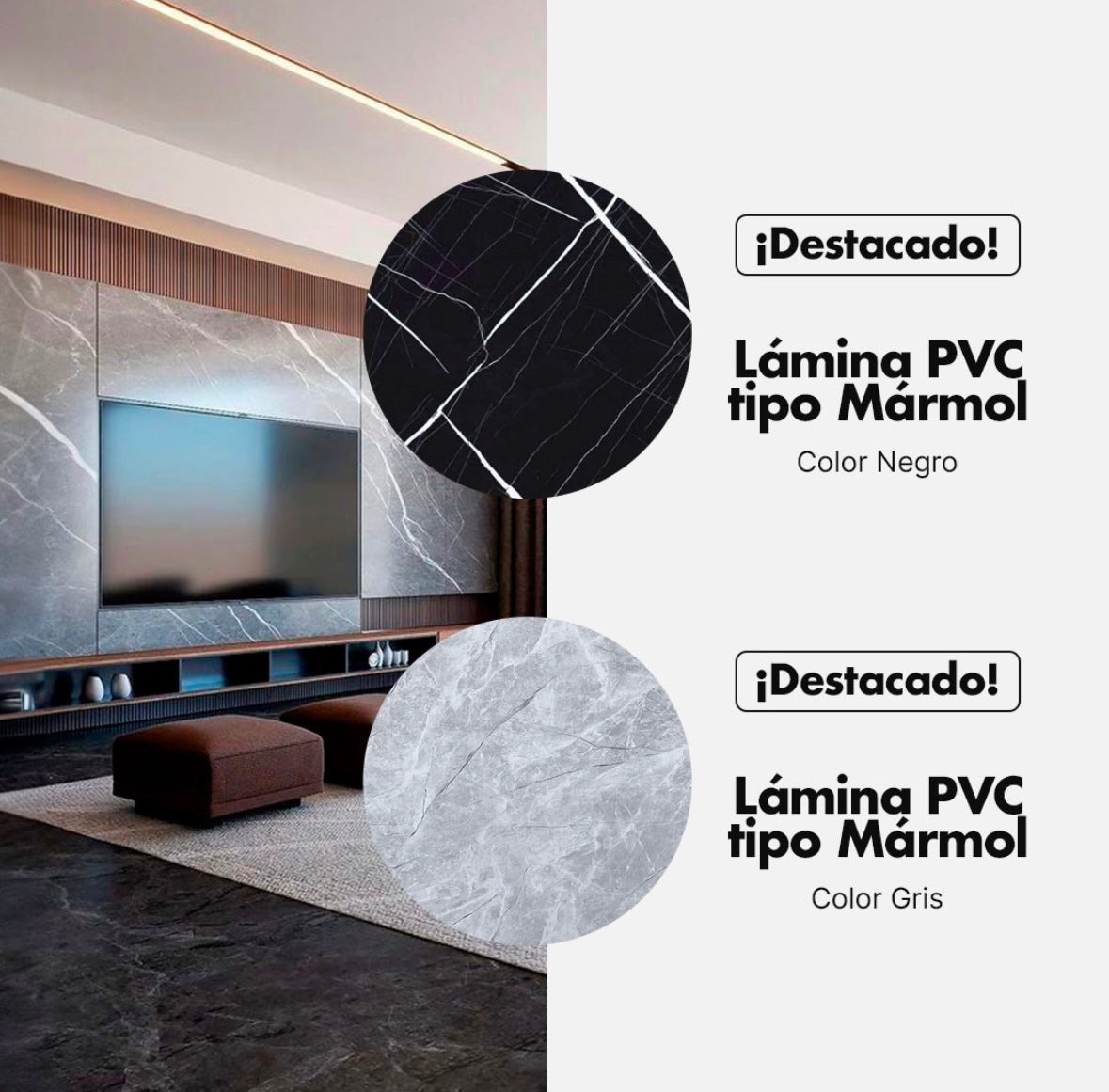 PANELES MARMOL PVC 2.8 X 1.22 M