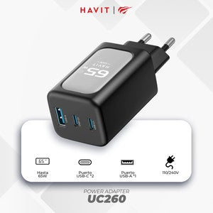 Cargador 65W GaN genérico